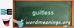 WordMeaning blackboard for guiltless